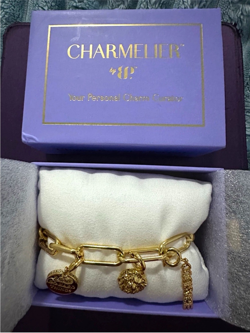 BP Gold Link Charm Bracelet by